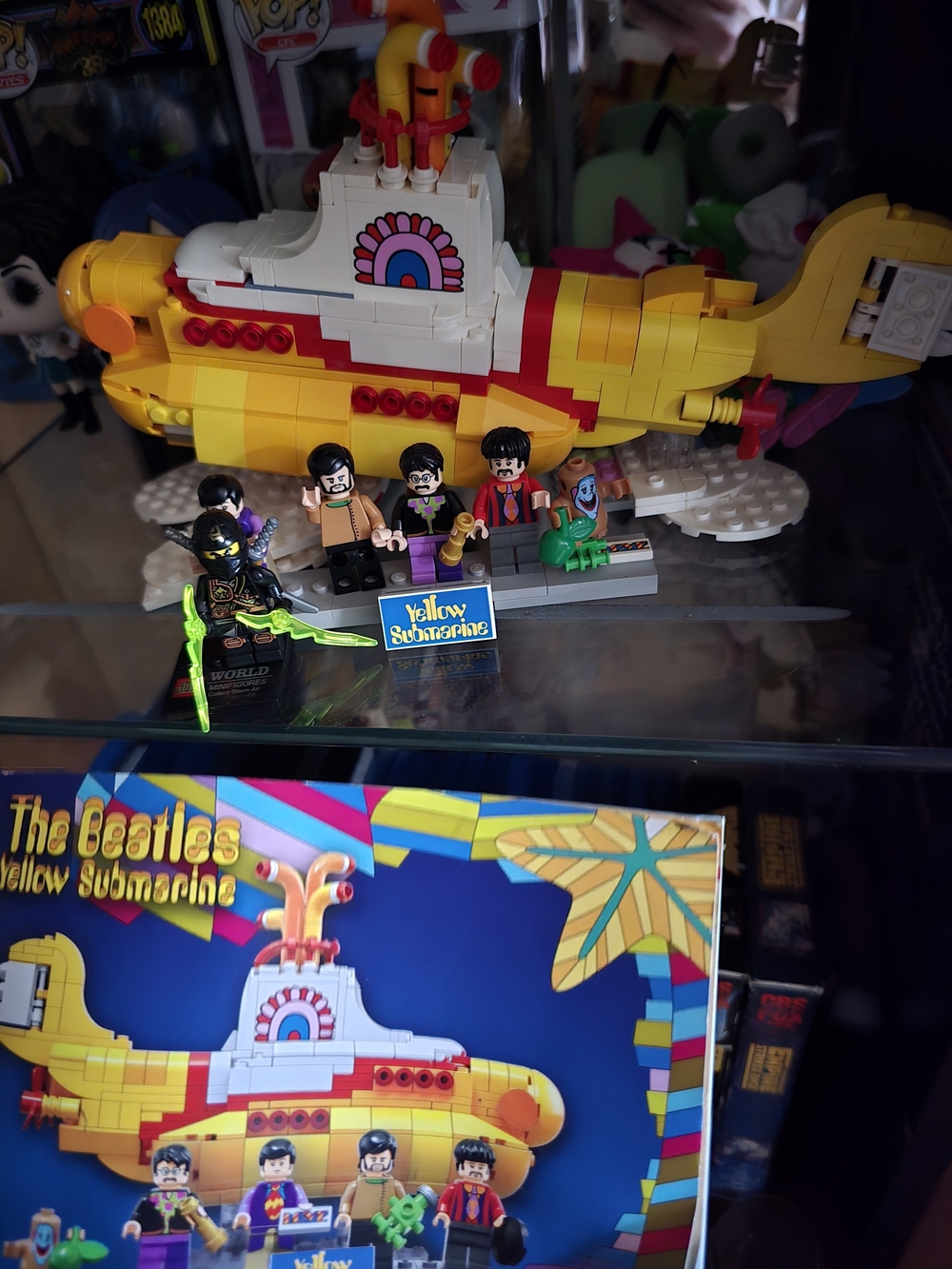 Lego Yellow Submarine Set with Red and White Accents